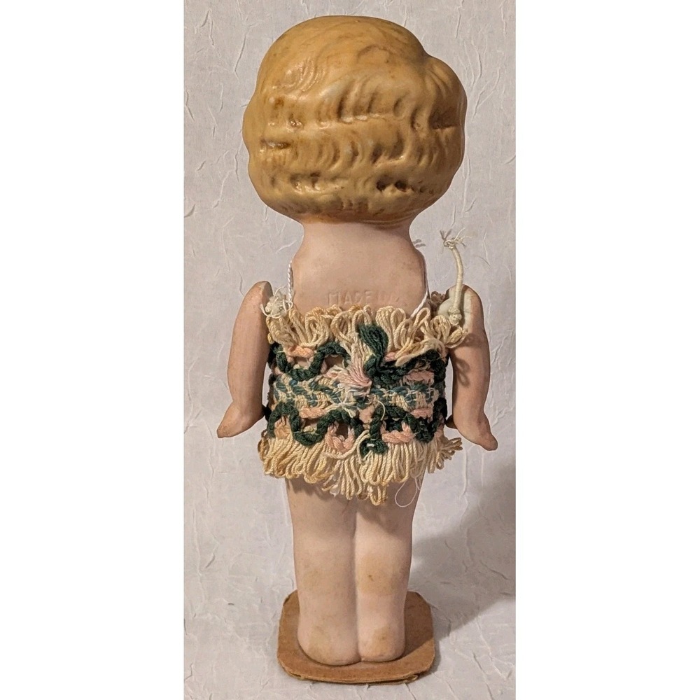 Bisque Kewpie Style Doll Google Side Eyes Flapper Japan Articulated Arms 8" Vtg - Picture 3 of 16